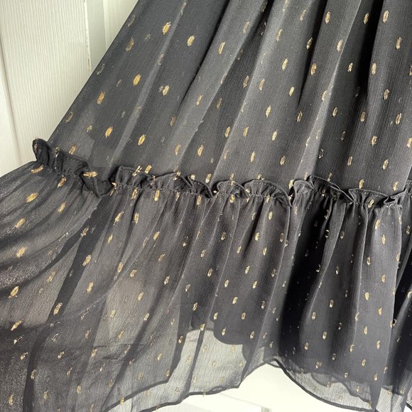 Taylor Womens Chiffon Metallic Fit & Flare Dress - Picture 5 of 12